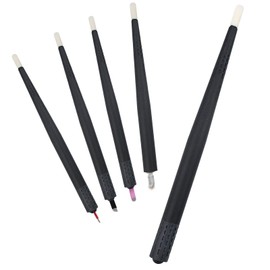 Universal Microblading Holder, Disposable Eyebrow Microblade Handles Manual Microblading Pen for Brows Permanent Makeup (5Pcs)