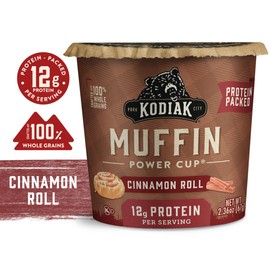 Kodiak Cakes Minute Muffins, Cinnamon Roll, 2.36 Oz (Pack of 12)