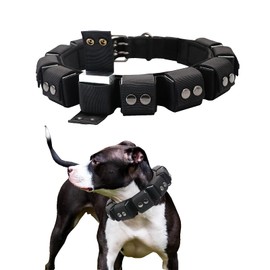 Walktime Dog Collar Tactical,Military Dog Collar,Weighted Dog Collar,Pitbull Dog Collar,Padded Dog Collar,Adjustable Nylon Dog Collar Heavy Duty Metal Buckle for Dog Training and Exercise