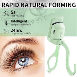 Heated Eyelash Curler for Women, USB Rechargeable Lash Curling Beauty Tool, Heated Eyelash Curler