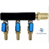 EasyPro Kasco NEW 3 way Aeration Manifold Valve 3/8" outlets