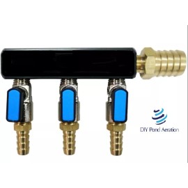 EasyPro Kasco NEW 3 way Aeration Manifold Valve 3/8" outlets pump manifold Aerator Valve