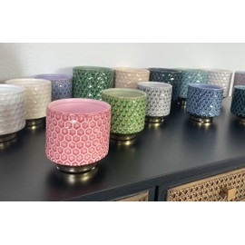 Nordring Ceramic Flower Pot Goldy - colorful Planter, Pot for plants, sukkulents Size S (10 cm ø) Dia 4.125'' H 3.875'', Stoneware, red