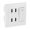Fdit USB Wall Mounted Socket Intelligent Charger Outlet Panel Tool