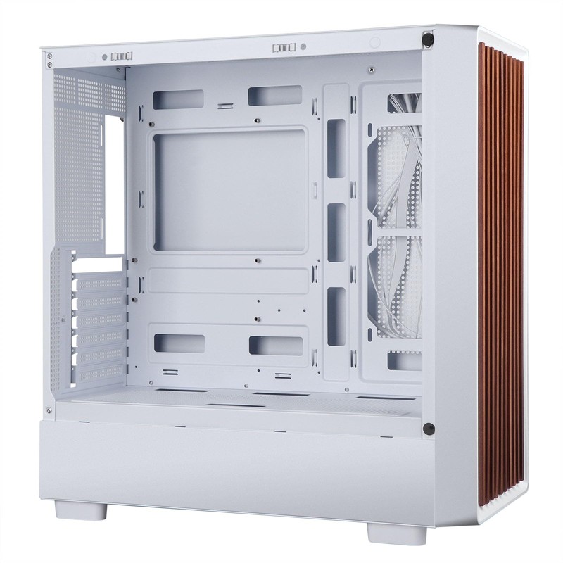 D2 Mid Tower Gaming PC Case Dual Chamber Tempered Glass