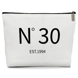 Lyiibb 30th Birthday Keepsake Gifts Makeup Bag for Her, N°30 EST.1994, 30th Anniversay Party Cosmetic Bag with Zipper