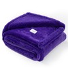 Maidewow Waterproof Purple Dog Blanket for Couch Jacquard Pet Bed