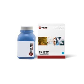 Laser Tek Services Toner Refill Kit Replacement for Kyocera TK-582C TK582C Toner Refill Kit Replacement for use in The Kyocera FS-C5150DN Printers (Cyan, 1 Pack)- 2,800 Pages