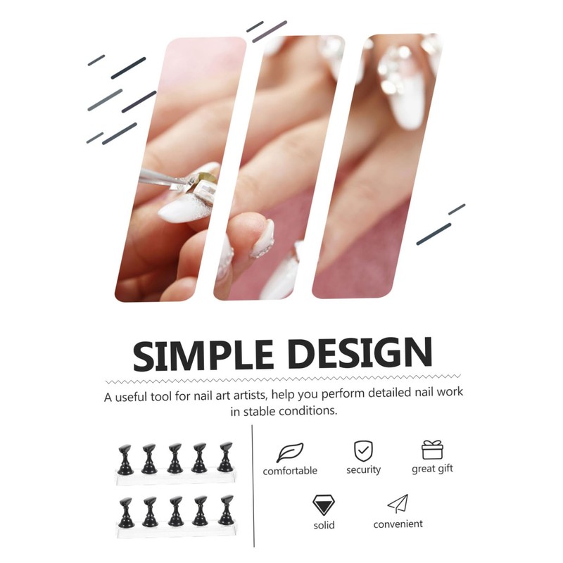 Baluue Nail Tips Stand Holder for Press-on Nails Acrylic Practice
