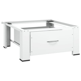 CHARMMA Washing Machine Pedestal with Drawer White,Washer & Dryer Accessories-337041