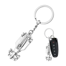 Sylvil 2 PCS Racing Car Model Keychain, F1 Race Auto Key Fob Holder, Metal Model Key Chain Present, Keyring Car Accessories (1 PCS)