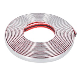 Chrome Trim, Flexible Car DIY Chrome Tape, Car Styling Moulding Strip Trim, Silver Car Van Truck Detail Edging Chrome Protect Sticker, Car Accessories Interior Trim Strips (15mm x 5m)