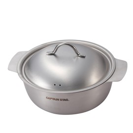 Captain Stag UH-4212 Outdoor Cooker, Kitchen Utensils, Pot, Camping Pot, 7.1 inches (18 cm), Stainless Steel, Compatible with All Heat Sources, Made in Tsubame Sanjo