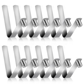 Sliverdew 12pcs 6mm Stainless Steel Push Button Spring Clips for Tent, Kayak Paddle, Camping