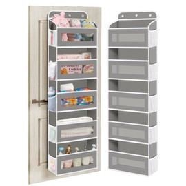 KYEVIS Over The Door Organizer Storage, 5 Shelves Closet Door Hanging Organizer with 10 Mesh Pockets, Stuffed Animal Storage for Nursery Baby Organizers and Storage, Newborn Baby Essentials