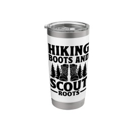 Hiking Boots And Scout Roots Camping Scouting Scouts Stainless Steel Insulated Tumbler