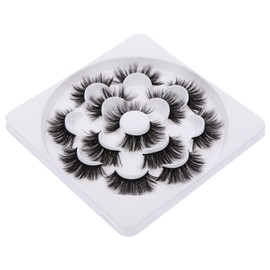 IWOWHERO Natural Look Dense Eyelashes of Multi-layer Faux Lashes for Women for Daily Makeup and Special Occasions Soft Reusable Eye Lashes Realistic Appearance