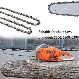 22 inch Chainsaw Chain 2PC, 0.325 inch LP Pitch, 0.058 inch Gauge, 86 Drive Links, for Chainsaw 5200, 5800, 6200 GFJZN