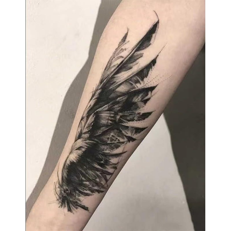 2 PCS Pegatinas De Tatuaje A Base De Hierbas Alas