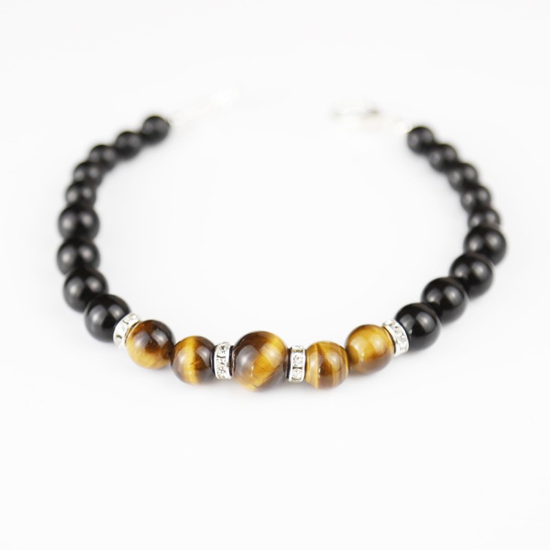 TOuWA Haori String, Men's, Adult, Natural Stone, Agate, Onyx, Tiger