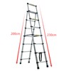 DayPlus® A-Frame Aluminum Telescopic Extension Ladder Extendable Folding Multi-Use Step