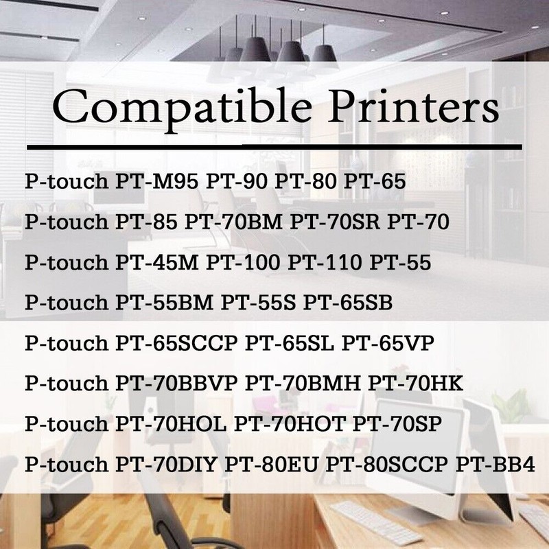 For Brother MK231 Label Tape for M231 M-K231 for PT-M95