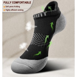 BULLIANT Women's Athletic Socks 4Pairs-Premium Polyester Blend,Arch Support,Anti-Slip Design,Breathable(4Pairs,Shoes Size:Women 9-10)