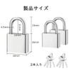 GLOWZEN 2 PCS Stainless Steel Padlock with Key,Waterproof and Rustproof