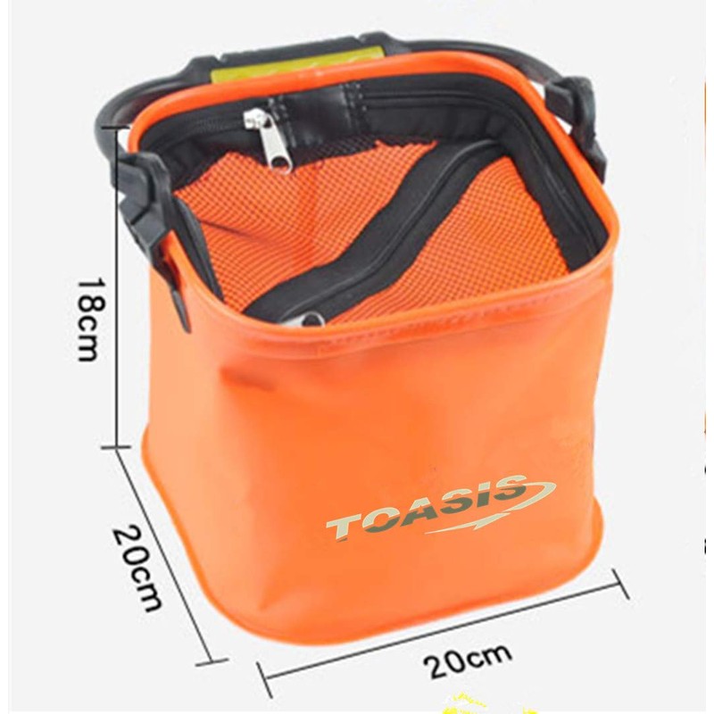 Toasis Cubo de cebo de pesca viva (naranja)