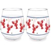 Cape Shore Beach and New England Coast 15oz Wine Tumblers