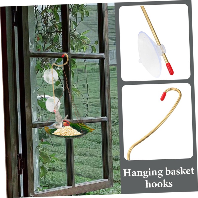CIYODO Bird Feeder Hook for Hanging Baskets Durable Window Bird