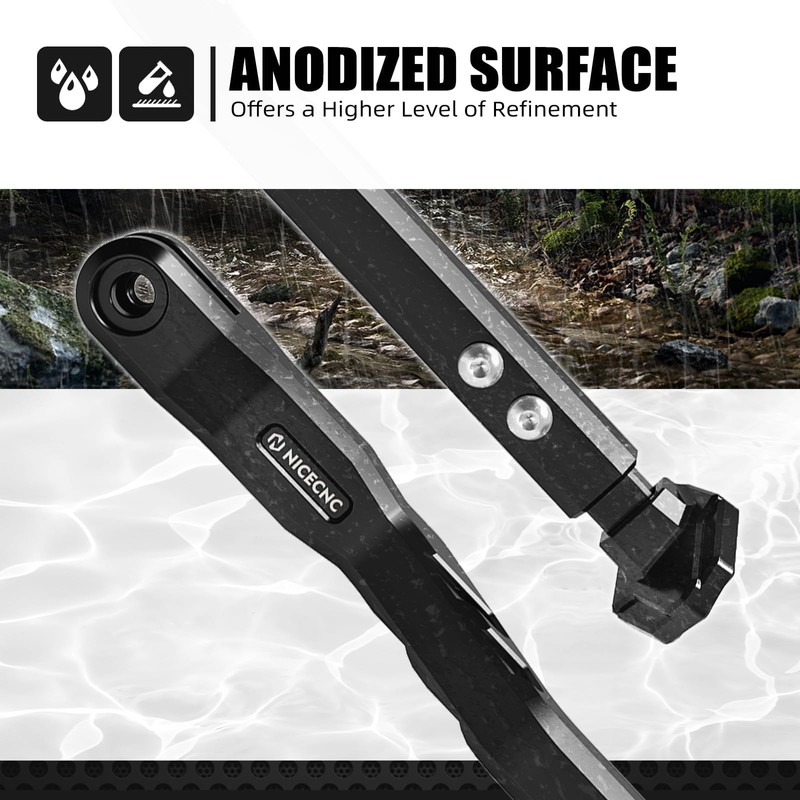 NICECNC Black 8-32MM Adjustable Kickstand Foot Side Kick Stand Side