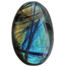 Manekieko Natural Labradorite Irregular Polished Crystals and Healing Stones, Shape Palm Crystal Healing Gemstone (101-180 g)