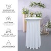 Yoquare 6 Packs White Round Cocktail Table Skirt 24"x43" –
