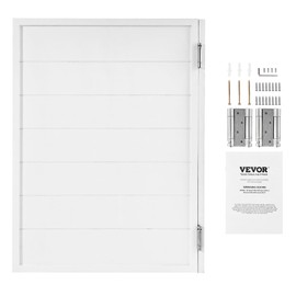 VEVOR Saloon Swinging Doors, 32" W x 42" H Single Swinging Cafe Interior Doors, Square Design Premium Pine Wood, with Hinges & Hardware Kit, Easy to Install, for Hallway Kitchen Bar Pub Entrance White