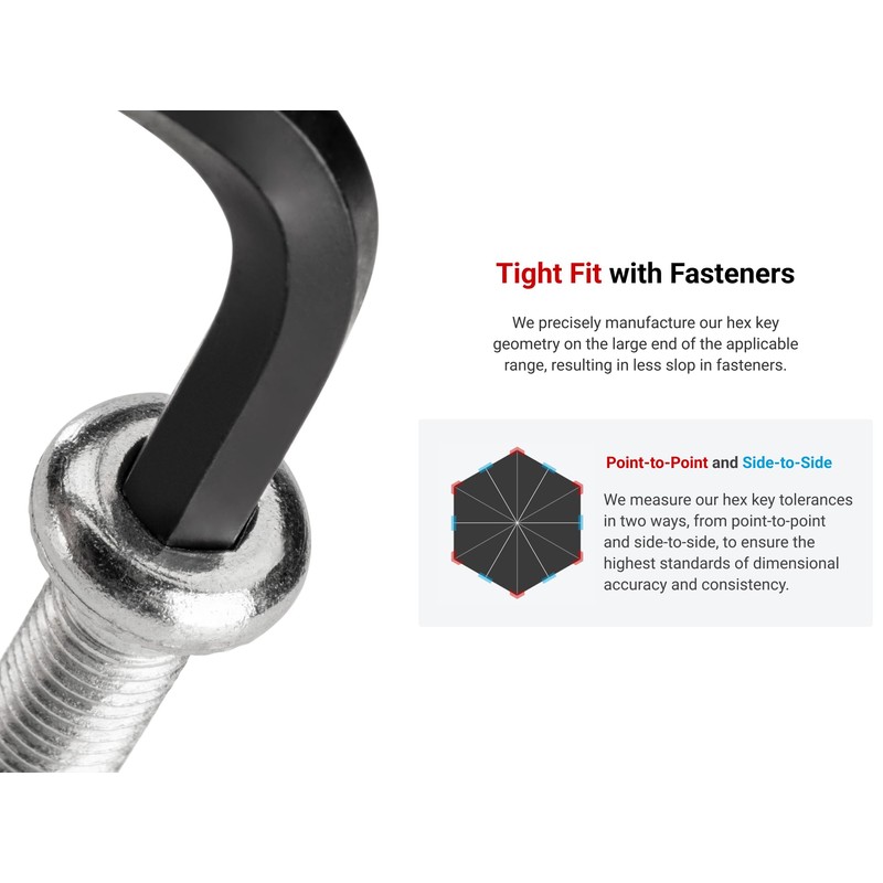 TEKTON Ball End Hex and Star L-Key Set with Holders,