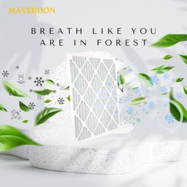 12x12x1 AC Furnace Air Filters, MAVEROON MERV 8 Dust Defense, MPR 600 Pleated HVAC Replacement Air Filter (2-Pack) (exact dimensions: 11.75 X 11.75 X 0.75 inches) (12x12x1 (2 Pack))