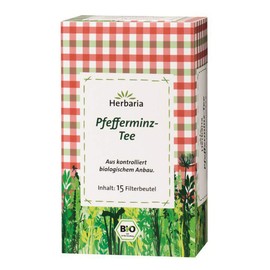 Herbaria - Peppermint Tea Organic 15FB - 30 g - Pack of 6