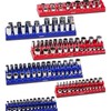 Magnetic Socket Organizer Set 8PCS Socket Trays Blue & Red