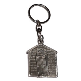 DH Pewter Old Garden Shed Keyring in Gift Pouch