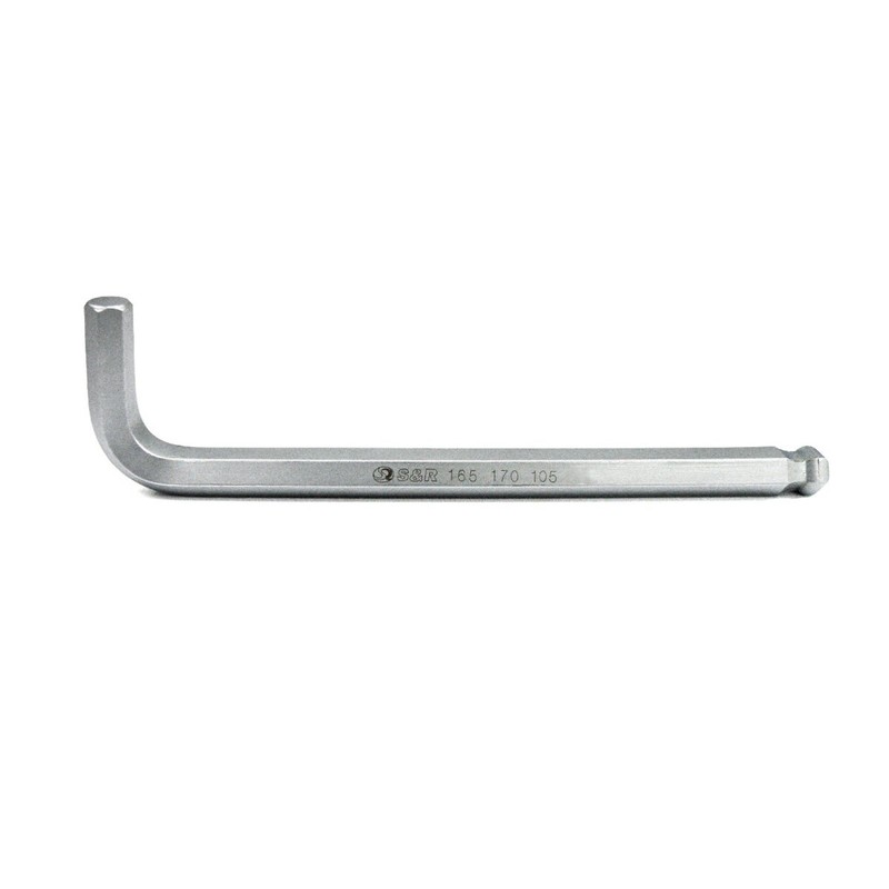 S&R Allen Keys Metric, Long, Folding Set, Ball Head, 10