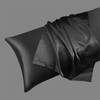 Ersmak Satin Body Pillow Cover, 20x54 Inches Black Ultra Soft