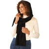Le Moda Fleece Womens Hooded Wraparound Scarf (ONE SIZE, Black)