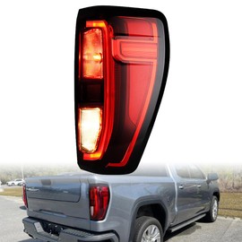 LeeMas Right Tail Light Assembly for 2019–2023 GMC Sierra 1500 2500HD 3500HD – Red Signal Brake Reverse Side Marker Lamp Replacement, Warm White LED, GM2801309 GM2801309N GM2801309P