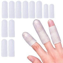 12 Pack Gel Finger Bed Protector Support Finger Gloves Finger Sleeve Trigger Finger Eczema Finger Cracks Finger Arthritis etc