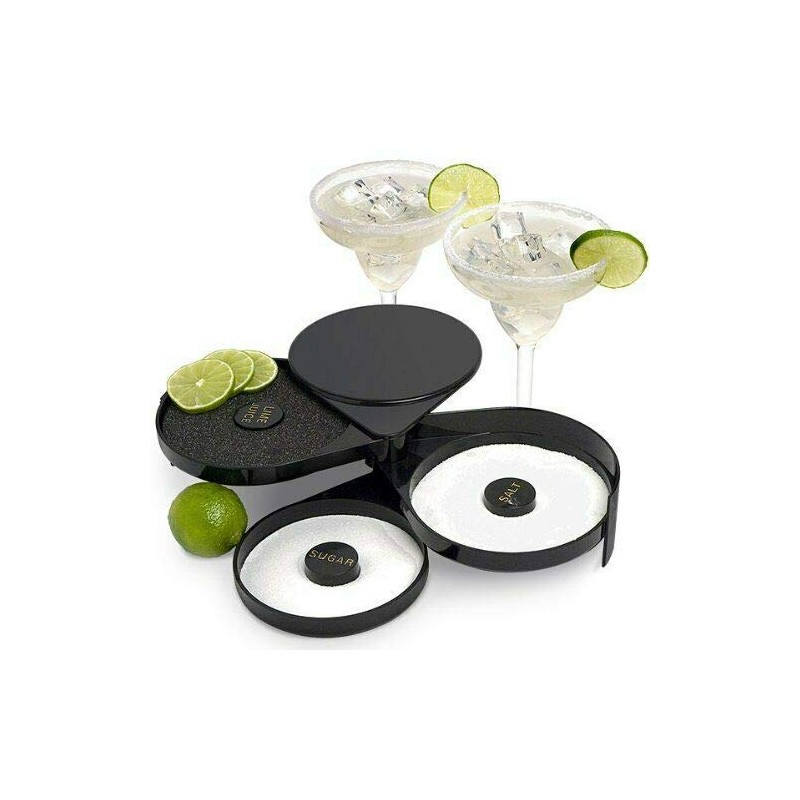 Glass Rimmer 3 Tier Black