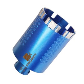 Diamond Core Drill Bit,BRSCHNITT 2-1/2 Inch Laser Welded Diamond Hole Saw with 5/8-11 Thread for Granite Marble Solid Block Stone Reinforced Concrete,Dry or Wet Drilling (65mm)