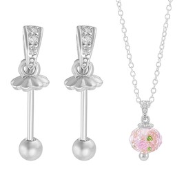 BENECREAT 2Pcs Platinum Plated Sterling Silver Peg Bails for 8mm Round Beads, Screw Eye Pin Bail Cup Pearl Peg Bails for 0.7mm Hole Beads Charms, DIY Jewelry Making