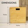 JS Gourmet Wooden Bamboo Bathroom Body Weight Scale with Digital