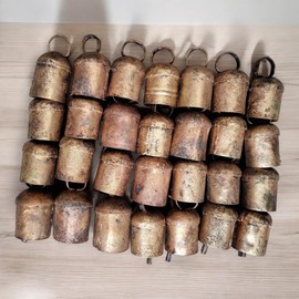 Mango Gifts Thirty Six Tin Bells with Metal Striker and Rounded Top 2.25" H